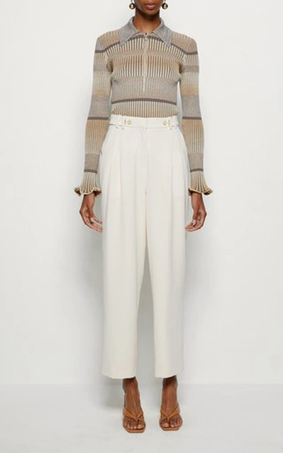 Simkhai Allyson Striped Polo Shirt In Multi