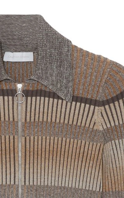 Simkhai Allyson Striped Polo Shirt In Multi