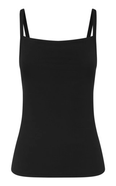 Shop Christopher Esber Strappy Back Fitted Top In Black