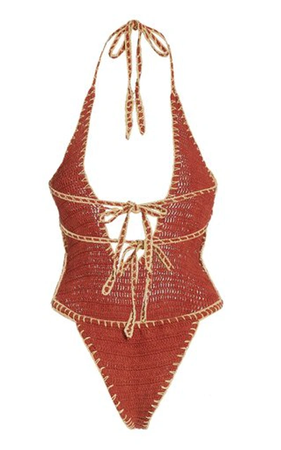 Shop Akoia Swim Women's Pandana One-piece Swimsuit In Red