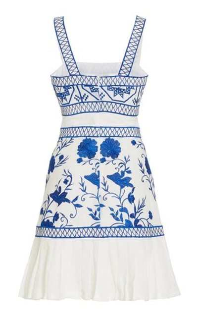 Shop Alexis Women's Asteria Linen Mini Dress In Blue