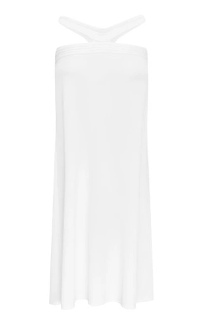 Shop Christopher Esber Verner Curve Knit Skirt In White