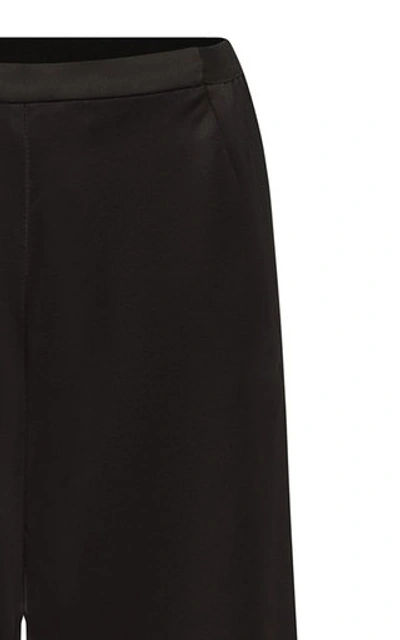 Shop Christopher Esber Bias Satin Wide-leg Pants In Black