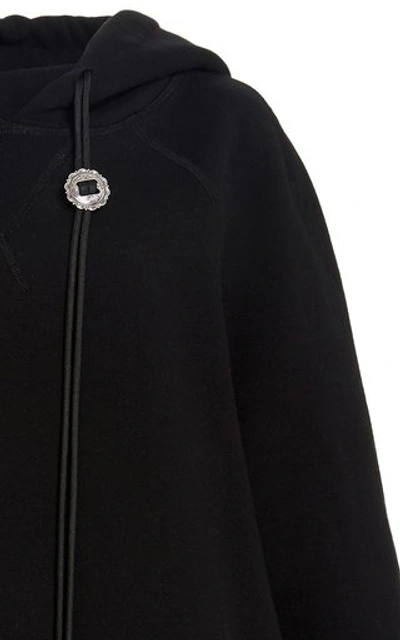Shop R13 Oversized Jersey Hoodie Cape In Black