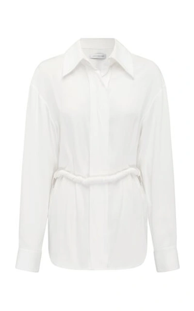 Shop Christopher Esber Twisted Belt Shirt In White