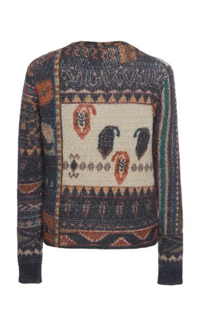 Shop Etro Women's Printed Wool-alpaca Knit Sweater In Multi