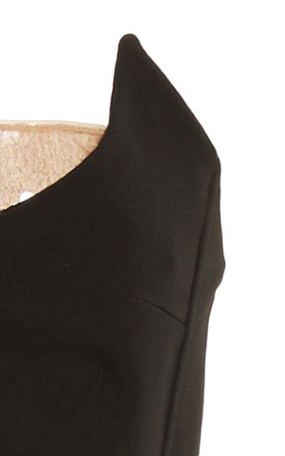 Shop David Koma Women's Sequin-detailed Crystal-embellished Crepe Mini Dress In Black