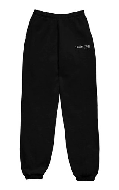 Shop Sporty And Rich Women's Health Club Cotton-blend Sweatpants In Black