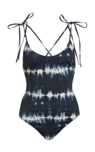Shop Ulla Johnson Women's Adhara Tie-dyed One-piece Swimsuit In Blue