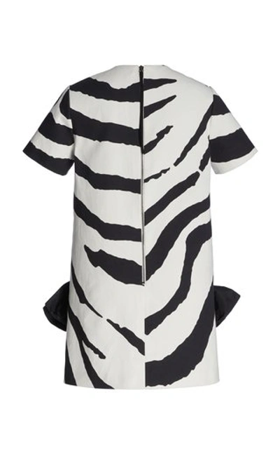 Shop Carolina Herrera Women's Printed Bow-detail Cotton Dress In Black/white