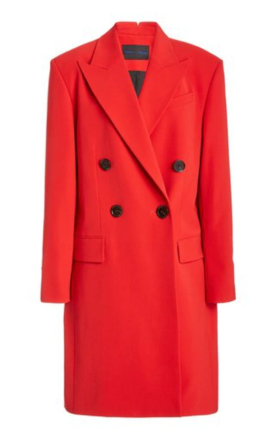 Shop Proenza Schouler Women's Wool Double-breasted Coat In Red
