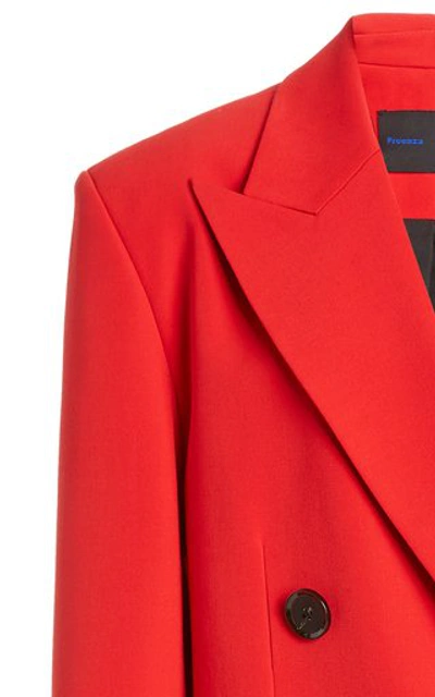 Shop Proenza Schouler Women's Wool Double-breasted Coat In Red