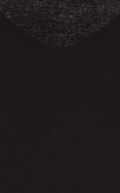 Shop Rosetta Getty V-neck Cotton T-shirt In Black