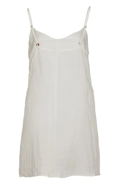 Shop Anemone Ramie Mini Slip Dress In White