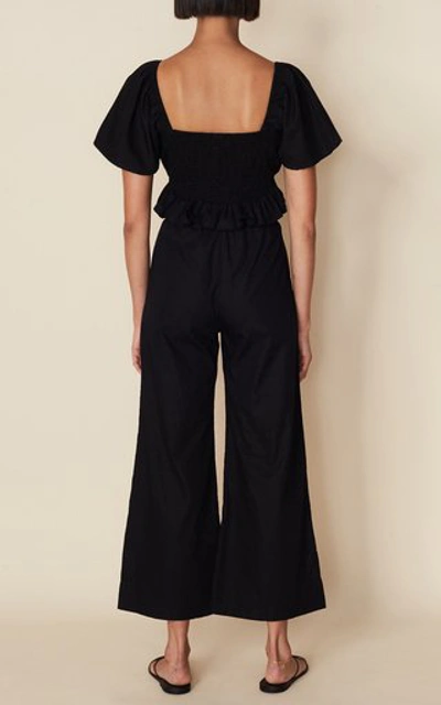 Shop Faithfull The Brand Women's Lario Cropped Cotton Poplin Pants In Black