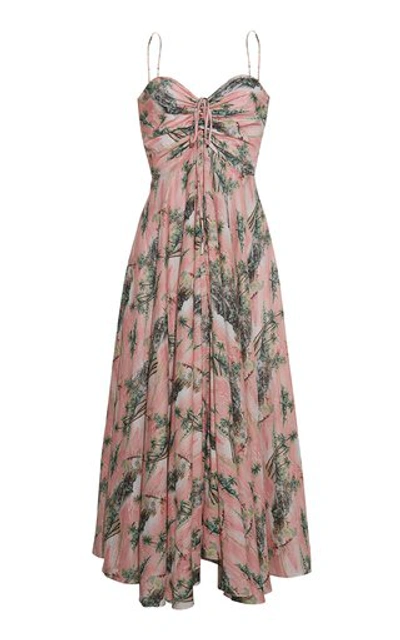 Shop Cara Cara Women's Maidstone Printed Cotton Voile Midi Dress In Pink