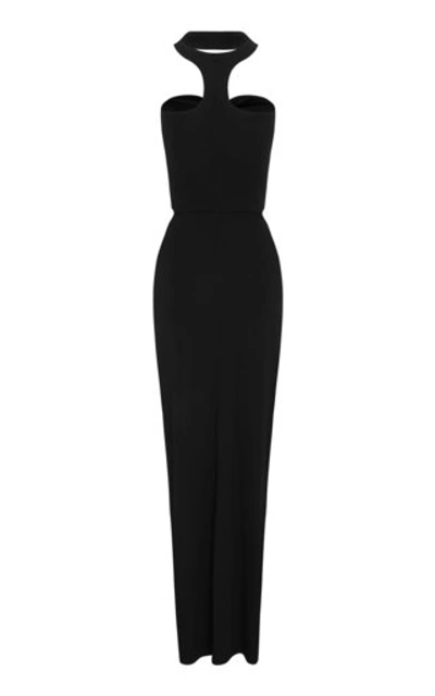 Shop Christopher Esber Women's Disconnect Ruched Halter Dress In Black