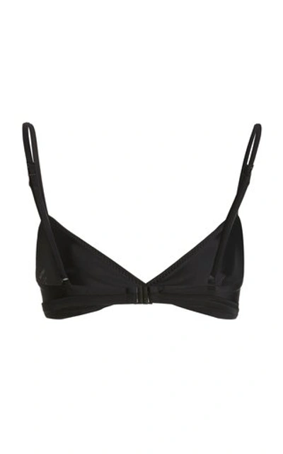 Shop Matteau Tri Cropped Bikini Top In Black