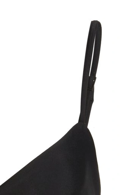 Shop Matteau Tri Cropped Bikini Top In Black