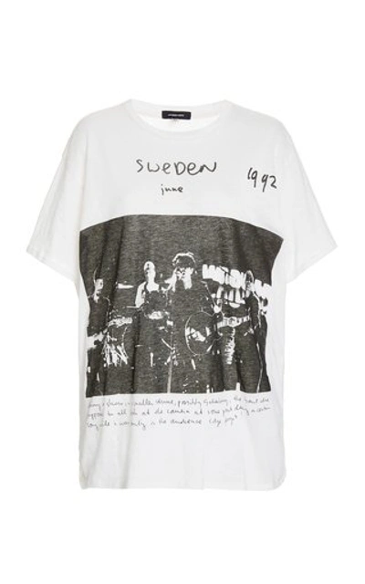 Shop R13 Women's U2 Sweden Printed Jersey Boy T-shirt In White