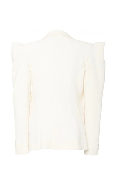 Shop Aliã©tte Wool Crepe Blazer In Neutral