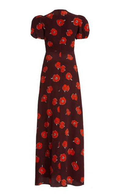 Shop The Vampire's Wife Confessional Ruffled Floral Silk Maxi Dress