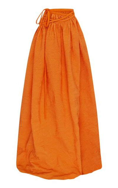 Shop Christopher Esber Wrapped Cocoon Skirt In Orange