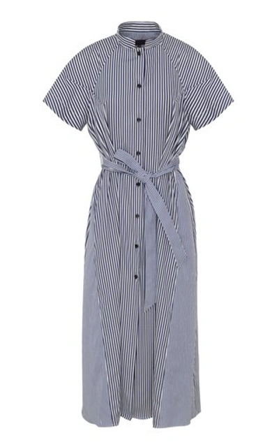 Shop Martin Grant Women's Belted Striped Cotton Midi Shirt Dress