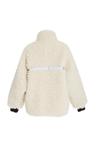 Shop Sandy Liang Women's Seven Fleece Jacket In White