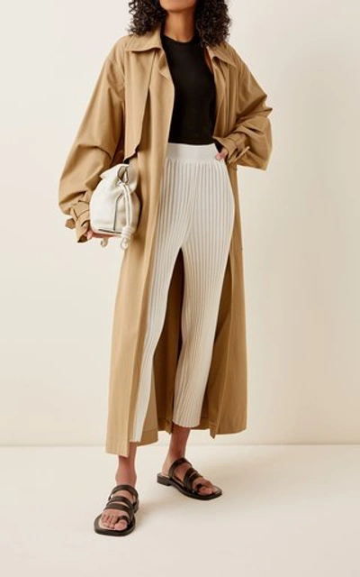 Shop Stella Mccartney Women's Soft Wool-blend Tapered Trousers In Ivory