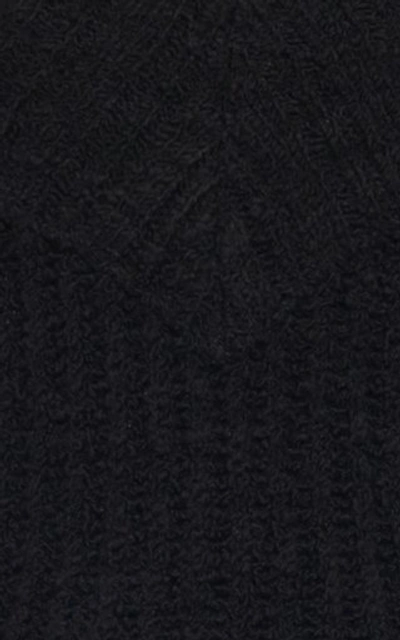 Shop Dolce & Gabbana Off-the-shoulder Knit Dress In Black