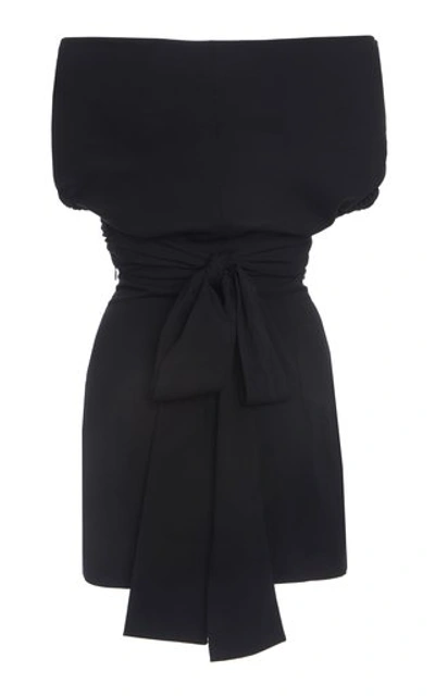 Shop Dolce & Gabbana Off-the-shoulder Stretch-jersey Mini Dress In Black