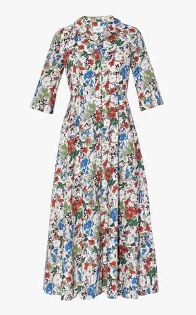 Shop Erdem Kasia Dress In Print