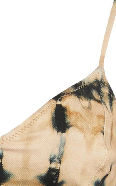 Shop Ulla Johnson Women's Zena Tie-dyed Bikini Top In Brown