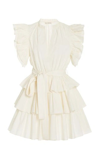 Shop Ulla Johnson Honoria Belted Cotton Dress In White