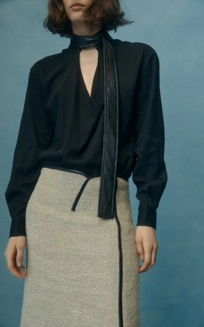 Shop Christopher Esber Women's Woven Outlined Paneled Skirt In Neutral