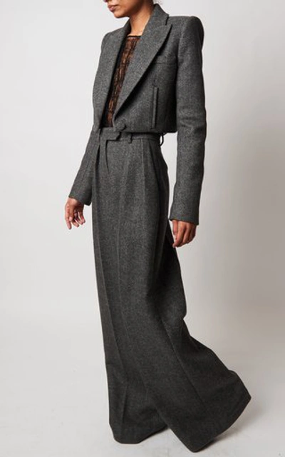 Shop Khaite Women's Lucille Wool Blazer In Grey