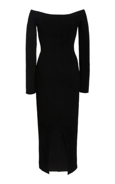 Shop Khaite Pia Knit Dress In Black