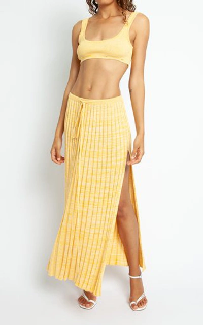 Shop Christopher Esber Deconstructed Knit Tank Top In Yellow