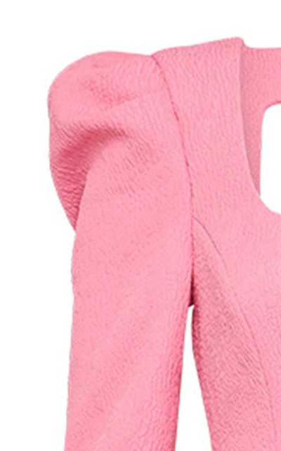Shop Rebecca Vallance Women's Montez Open-back Bow Crepe Mini Dress In Pink