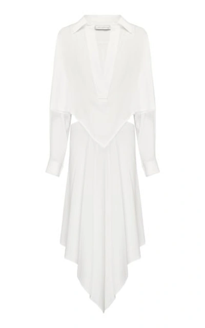 Shop Christopher Esber Bandana Scarf Shirt Dress In White