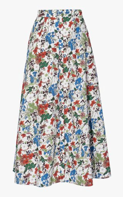 Shop Erdem Mervyn Skirt In Print