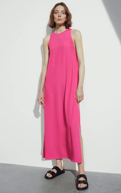 Shop Three Graces London Women's Nalini Crepe Maxi Dress In Pink