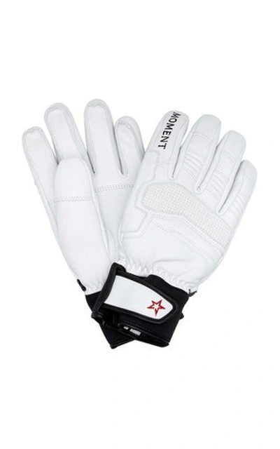 Shop Perfect Moment Women's Pm Velcro Ski Gloves In White