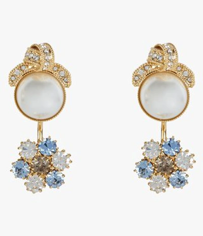 Shop Erdem Women's Crystal Knot Swing Earring In White