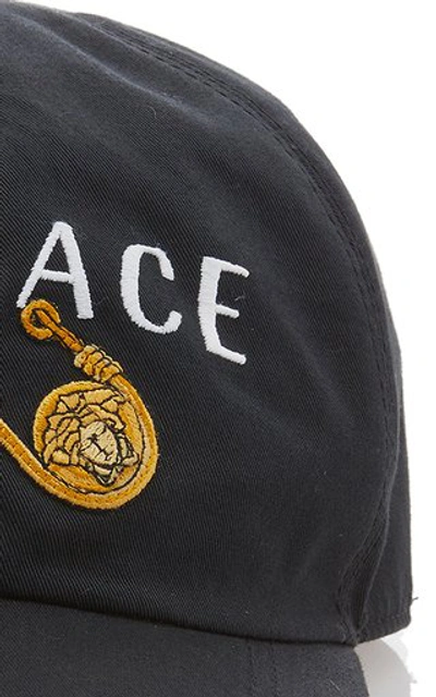 Shop Versace Women's Logo Baseball Cap In Black
