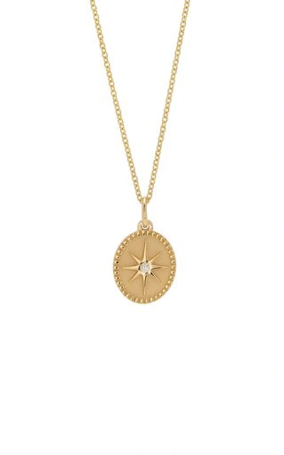 Shop Pamela Zamore Women's Oval Star 18k Yellow Gold Diamond Necklace