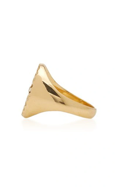 Shop Pamela Zamore Women's Star 18k Yellow Gold Diamond Signet Ring