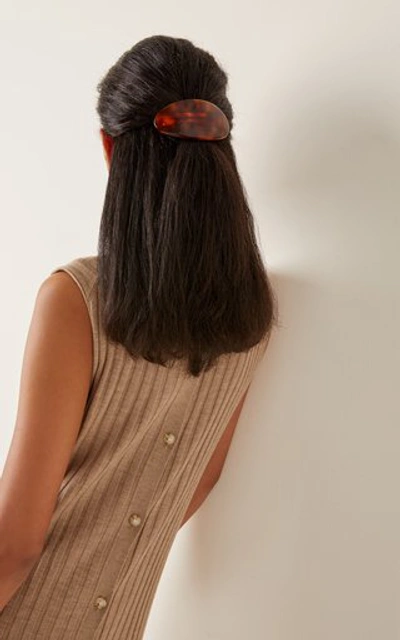 Shop Sophie Buhai Women's Coupole Acetate Hair Clip In Brown,black