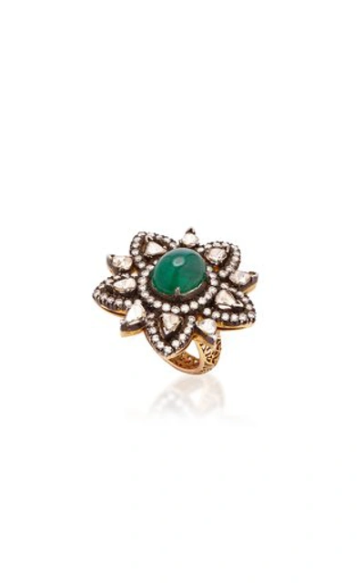 Shop Amrapali Women's 14k Gold; Emerald And Diamond Ring In Green